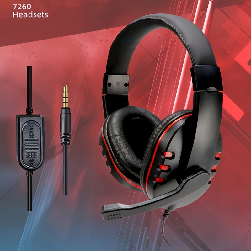 Home Cinema Headphones - 7260 Wired Headphones with Microphone，Suitable for