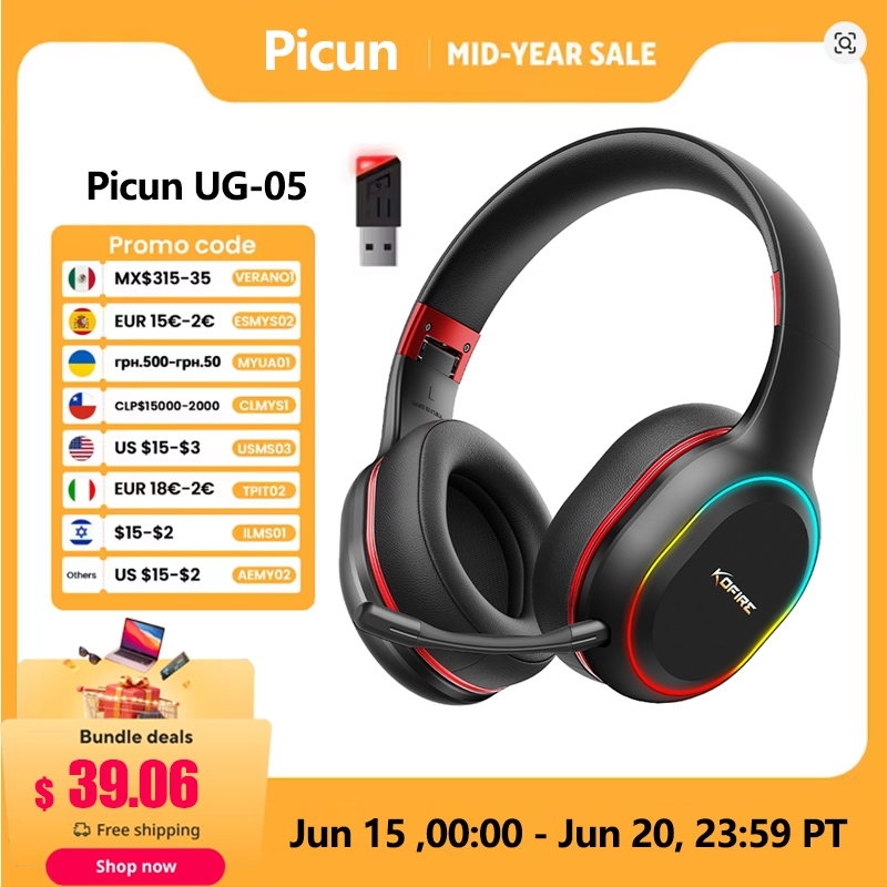 Home Cinema Headphones - Kofire UG-05 Gaming Headphones 2.4G BT5.0