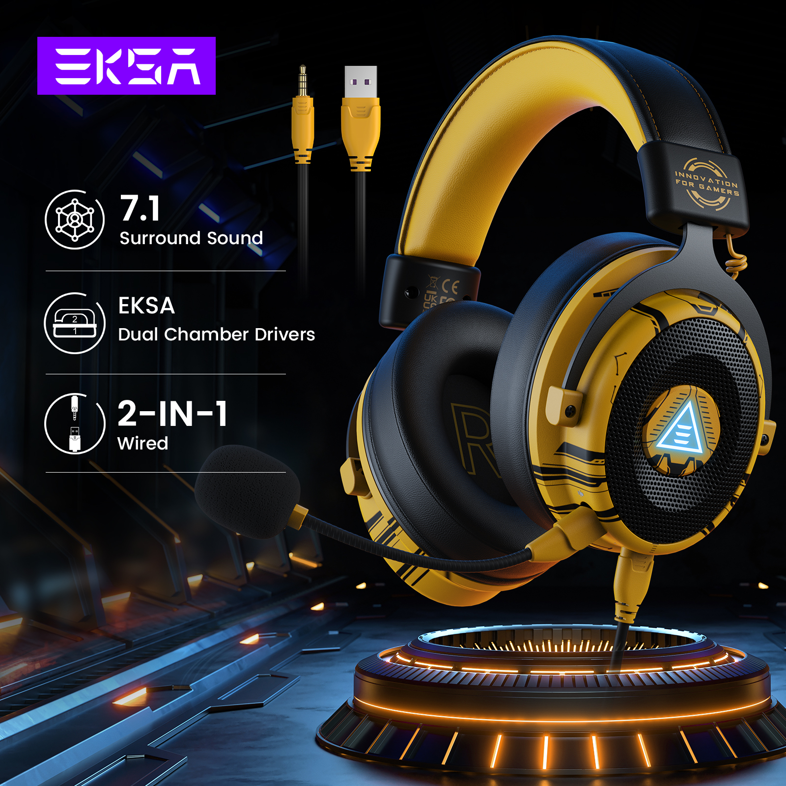 Home Cinema Headphones - EKSA E900 Pro Upgraded Gaming Headset