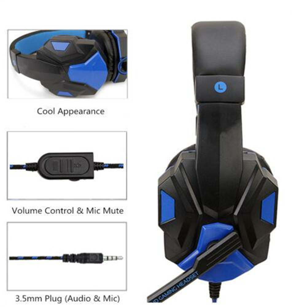 Home Cinema Headphones - 3.5mm Wired Gaming Headphones With Microphone