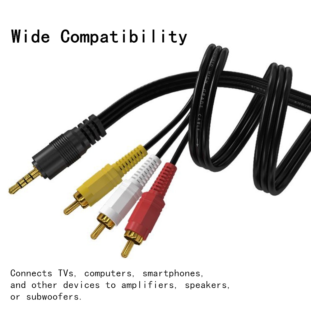 Home Cinema Tv - 3.5mm to 3 RCA Audio Video