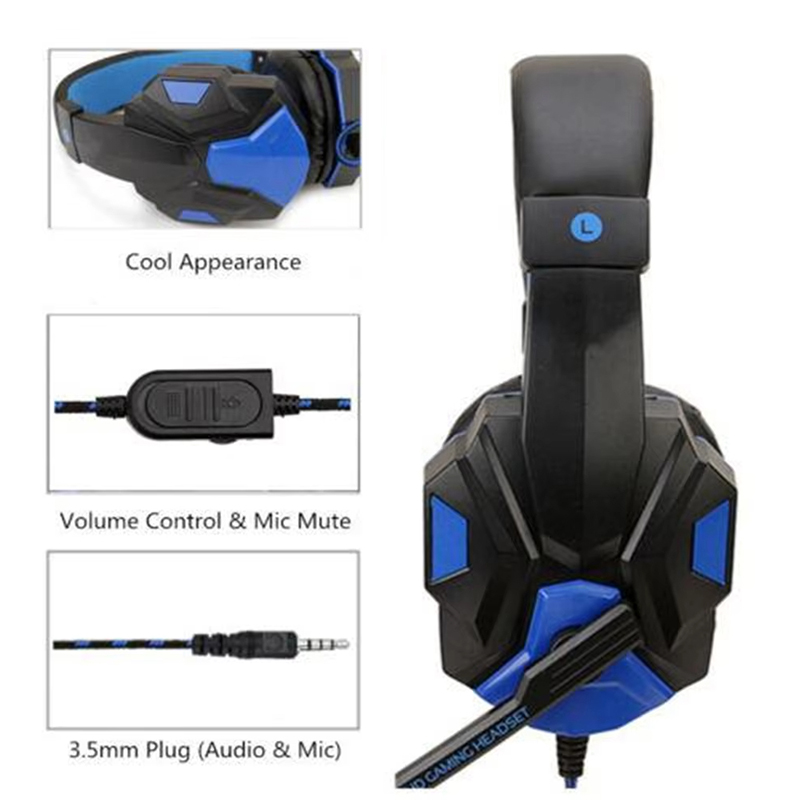 Home Cinema Headphones - Gaming Headphones 3.5mm Wired PC Bass