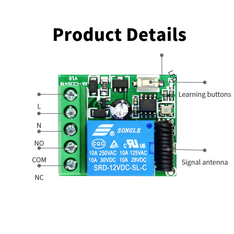 433MHz DIY Wireless Switch DC  – Home Cinema Diy recenzja i cena