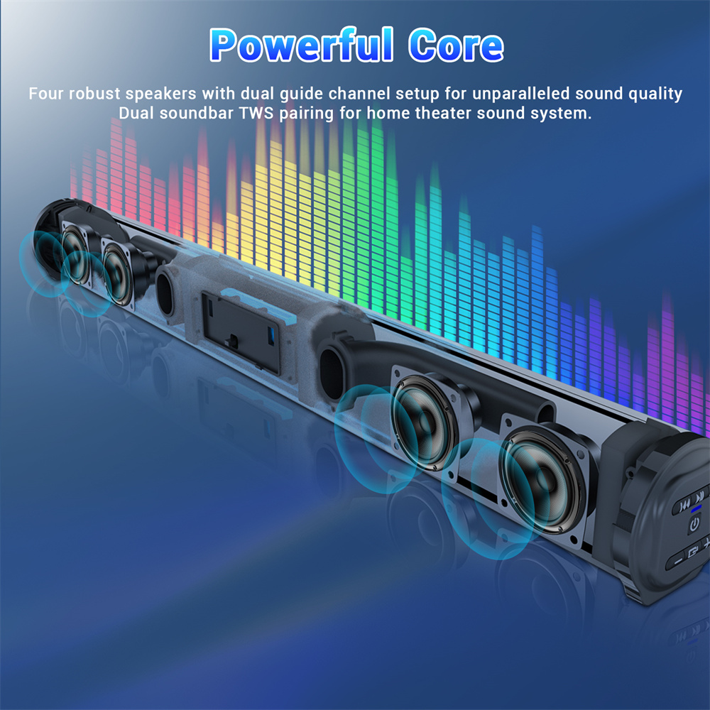 Sound Bar TV Sound System Blue – Home Cinema Speaker System recenzja i cena