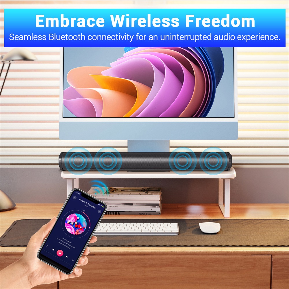 Sound Bar TV Sound System Blue – Home Cinema Speaker System recenzja i cena