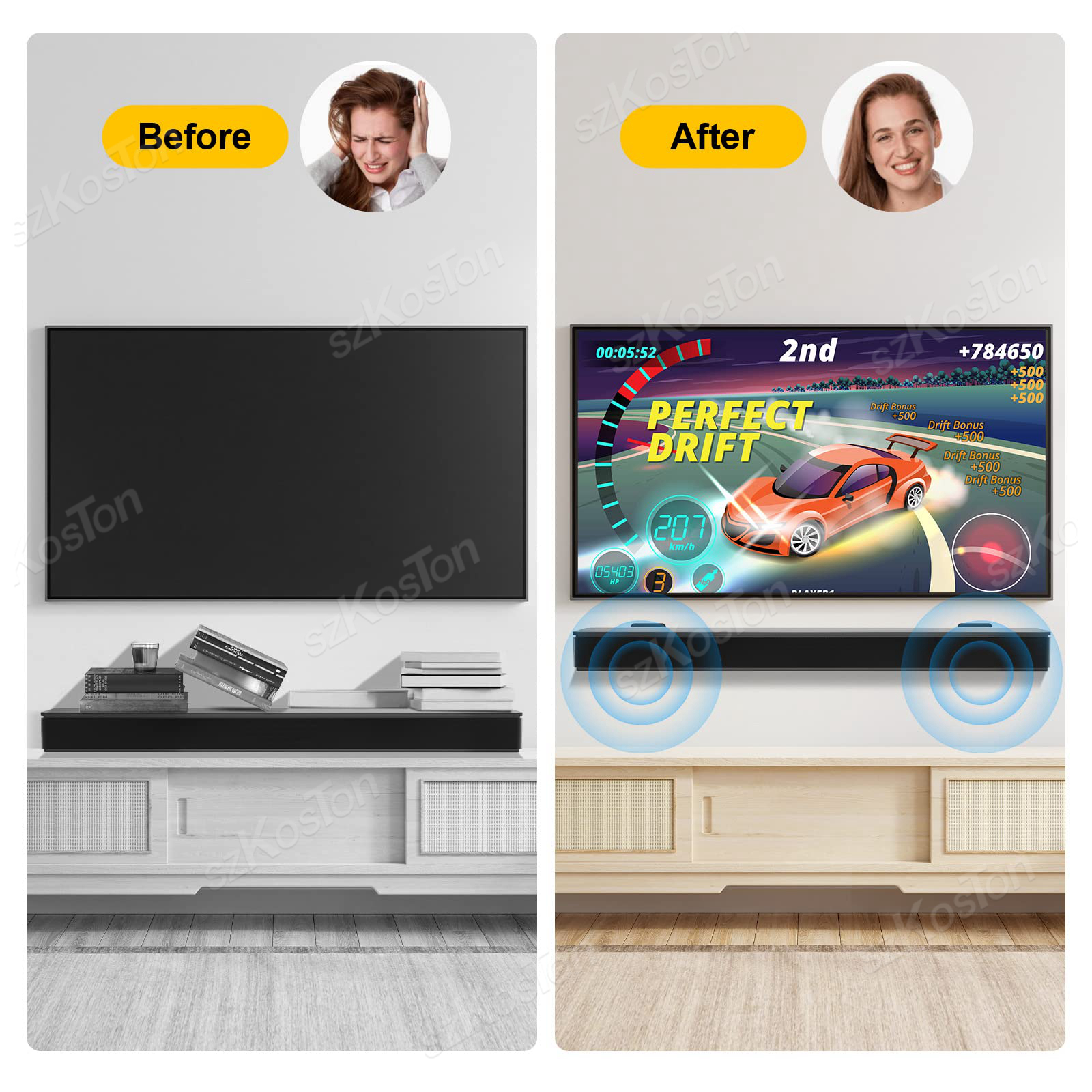2 PCS Soundbar Mount Wall Brac – Home Cinema Tv recenzja i cena