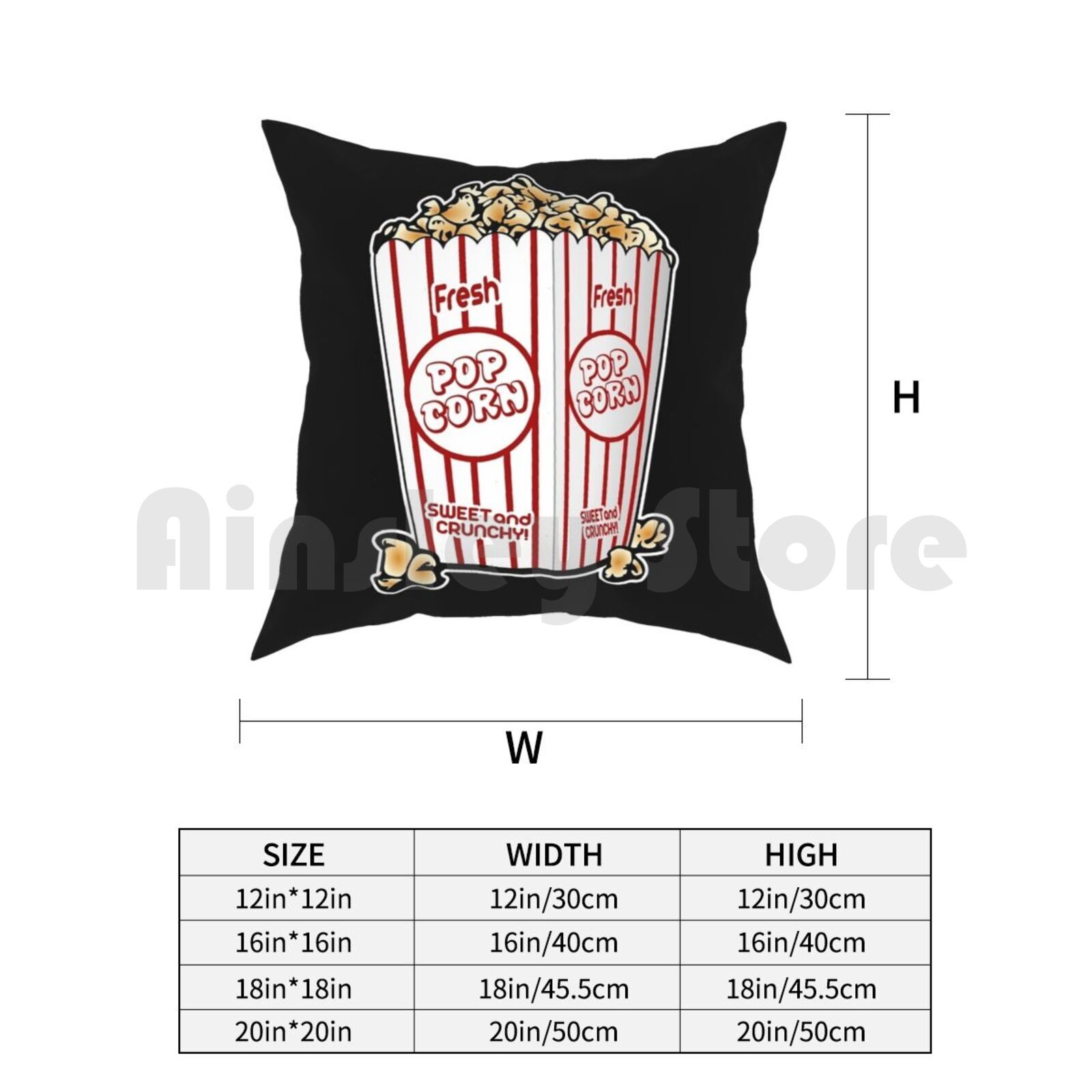 Cinema Popcorn Pack Pillow Cas – Home Cinema Food recenzja i cena