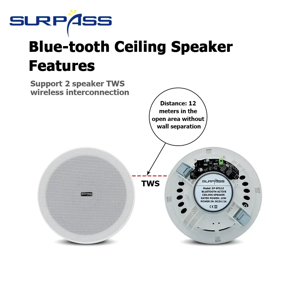 Ceiling Bluetooth Speaker 6inc – Home Cinema Speaker System recenzja i cena