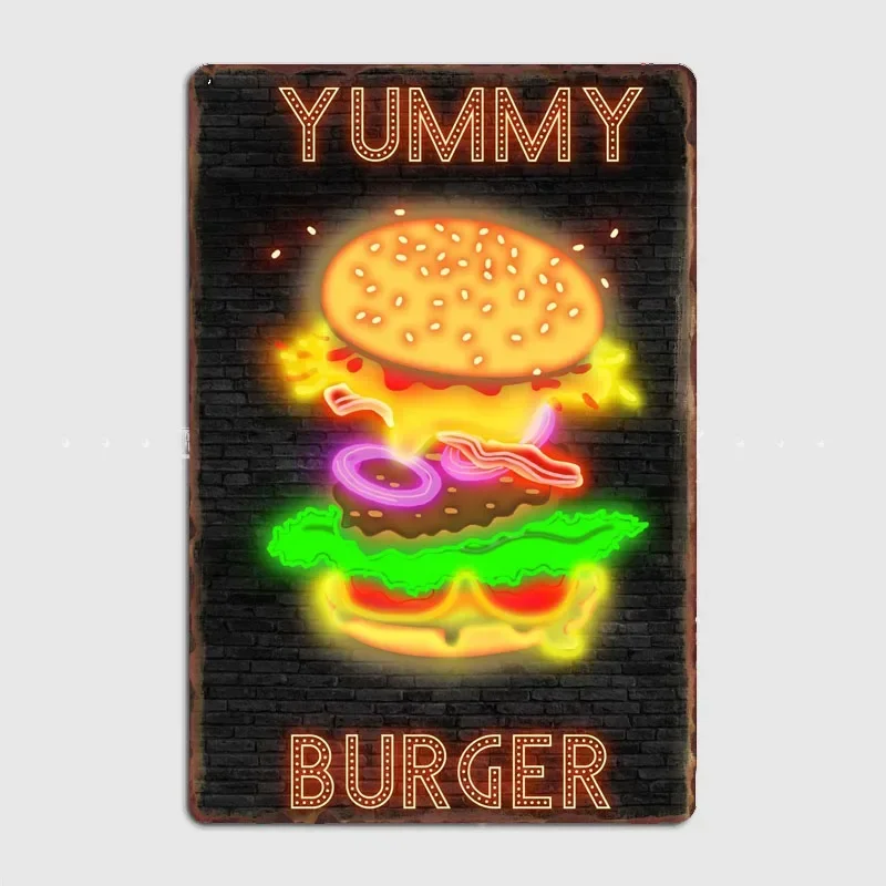 BURGER Food Neon Sign Metal Si – Home Cinema Food recenzja i cena
