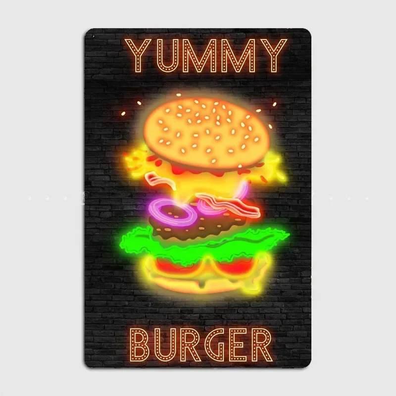 BURGER Food Neon Sign Metal Si – Home Cinema Food recenzja i cena