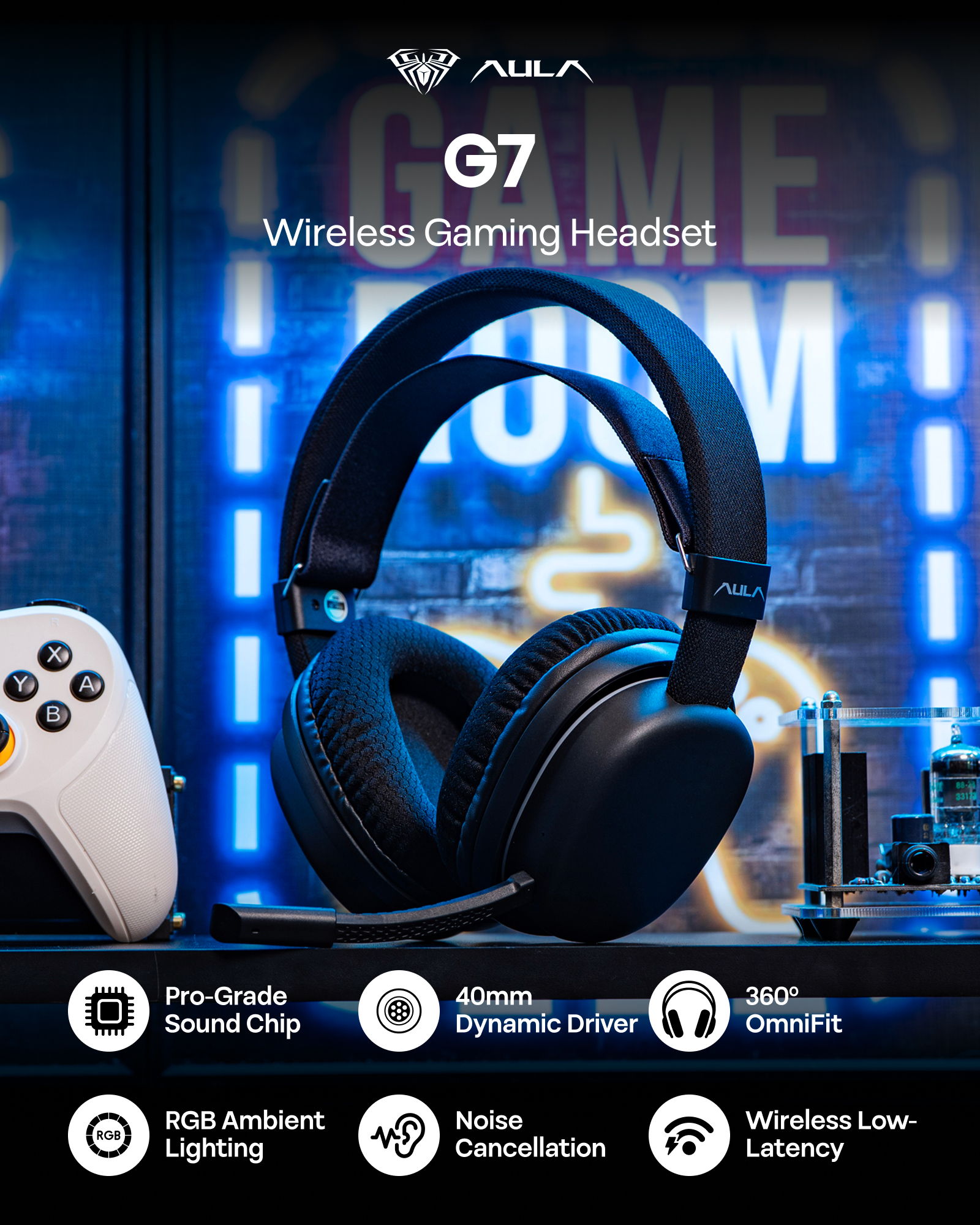 AULA G7 Wired/BT/2.4GHz Wirele – Home Cinema Headphones recenzja i cena