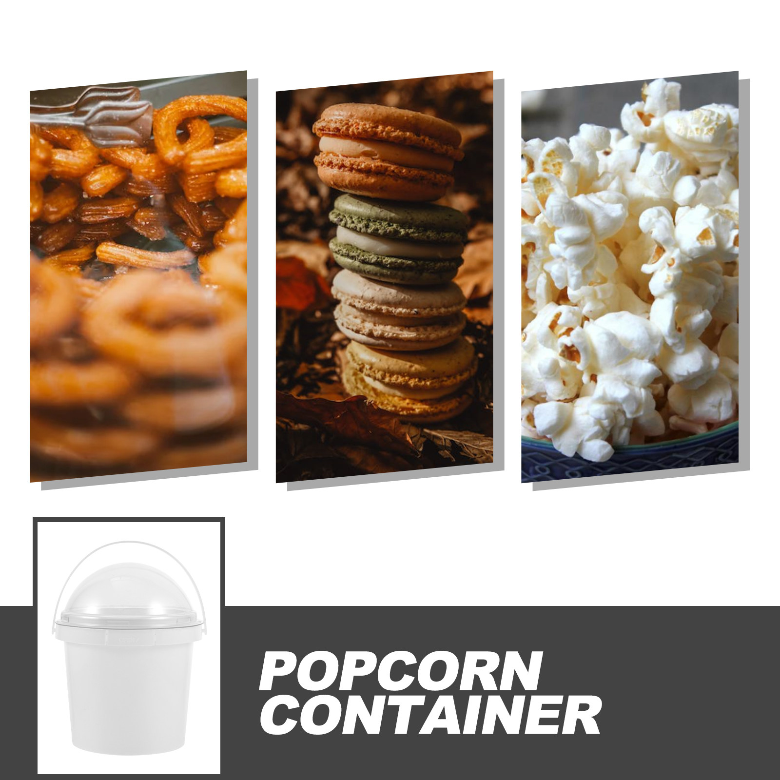 5Pcs Clear Plastic Popcorn Buc – Home Cinema Food recenzja i cena