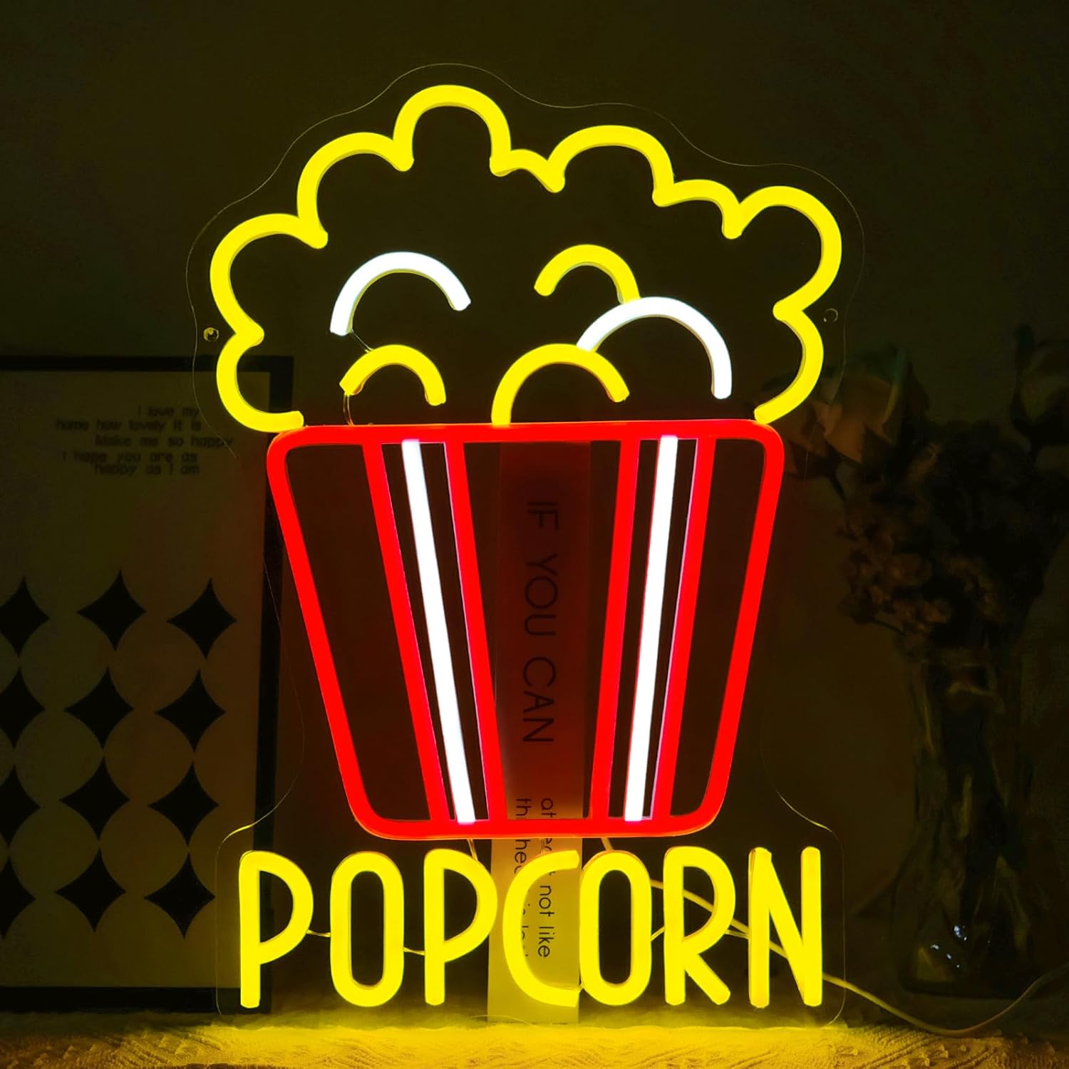 Popcorn Neon Sign Dimmable Foo – Home Cinema Food recenzja i cena