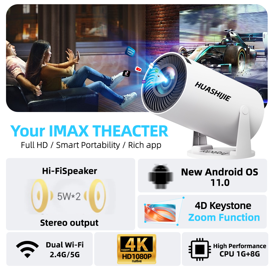 4K home theater projector, bui – Home Cinema Speaker System recenzja i cena