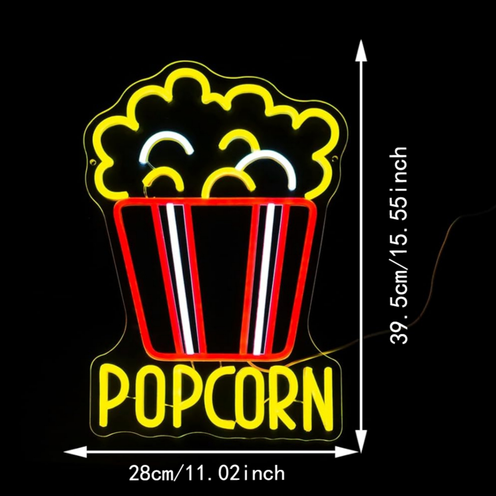 Popcorn Neon Sign Dimmable Foo – Home Cinema Food recenzja i cena