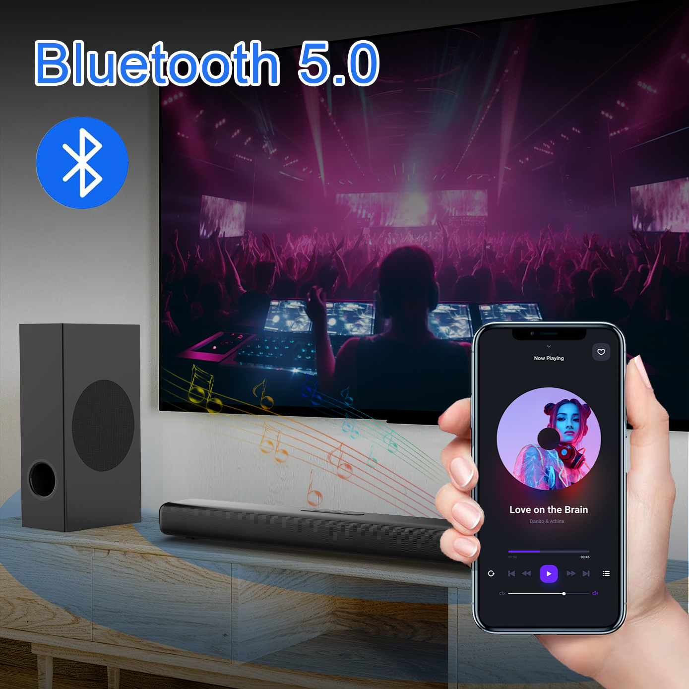 100W TV Sound Bar with Subwoof – Home Cinema Samsung 5.1 recenzja i cena
