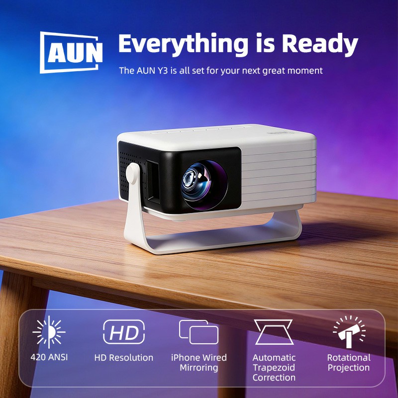 AUN Y3 MINI Projector Home The – Home Cinema Speaker System recenzja i cena