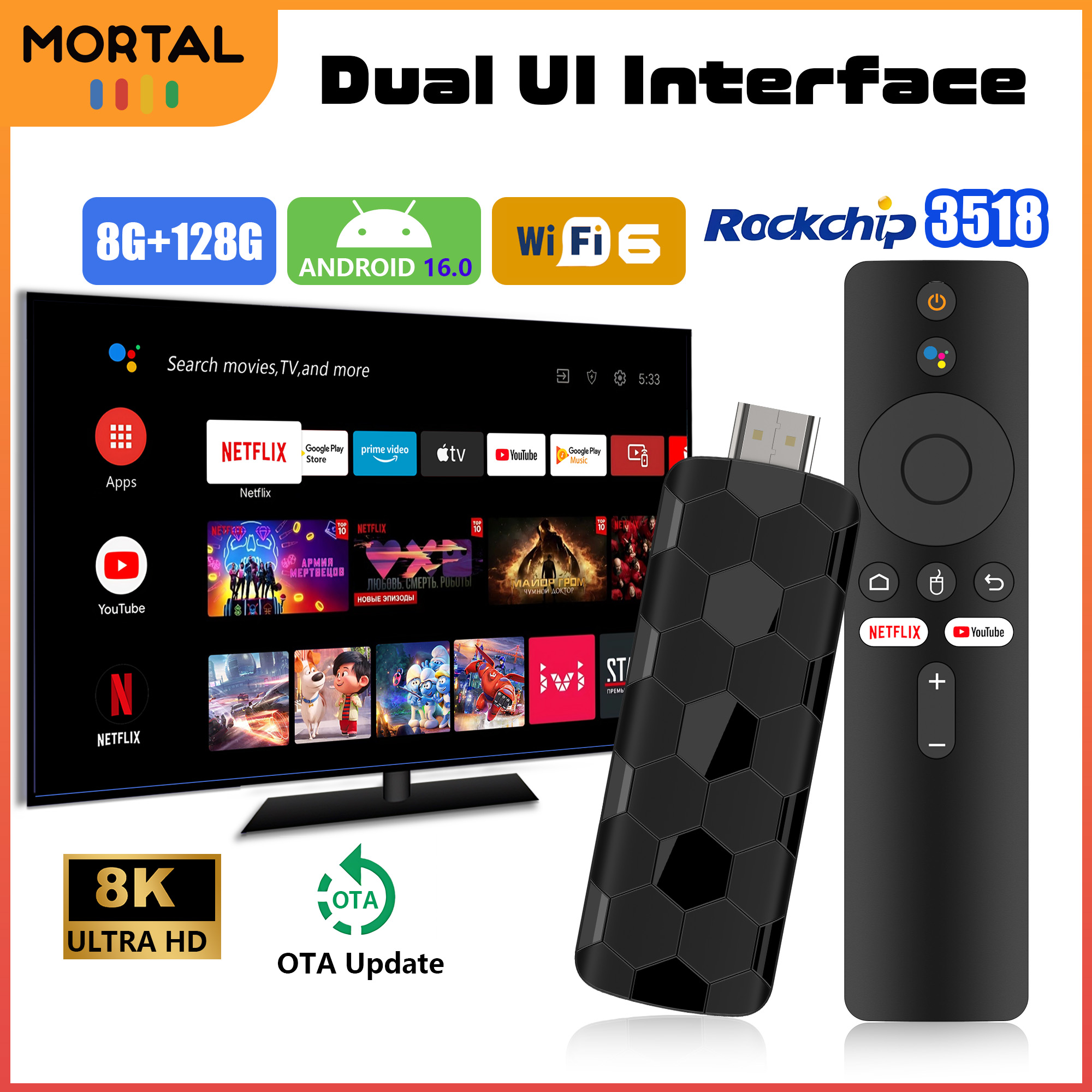 Mortal R3+ TV Stick Android 16 – Home Cinema Tv recenzja i cena