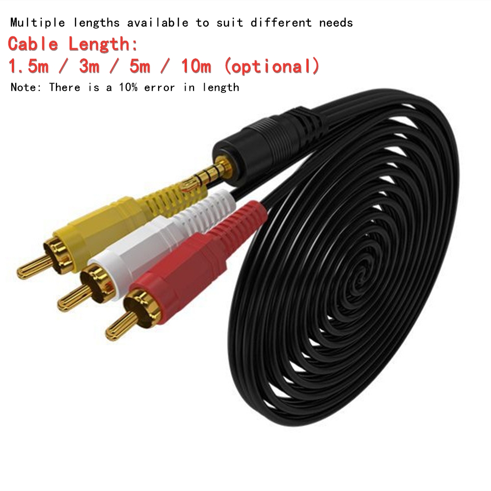 3.5mm to 3 RCA Audio Video Cab – Home Cinema Tv recenzja i cena