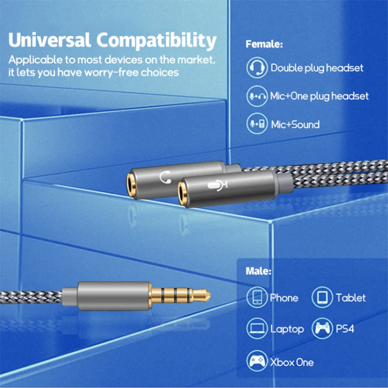 Headset splitter 3.5mm audio m – Home Cinema Headphones recenzja i cena