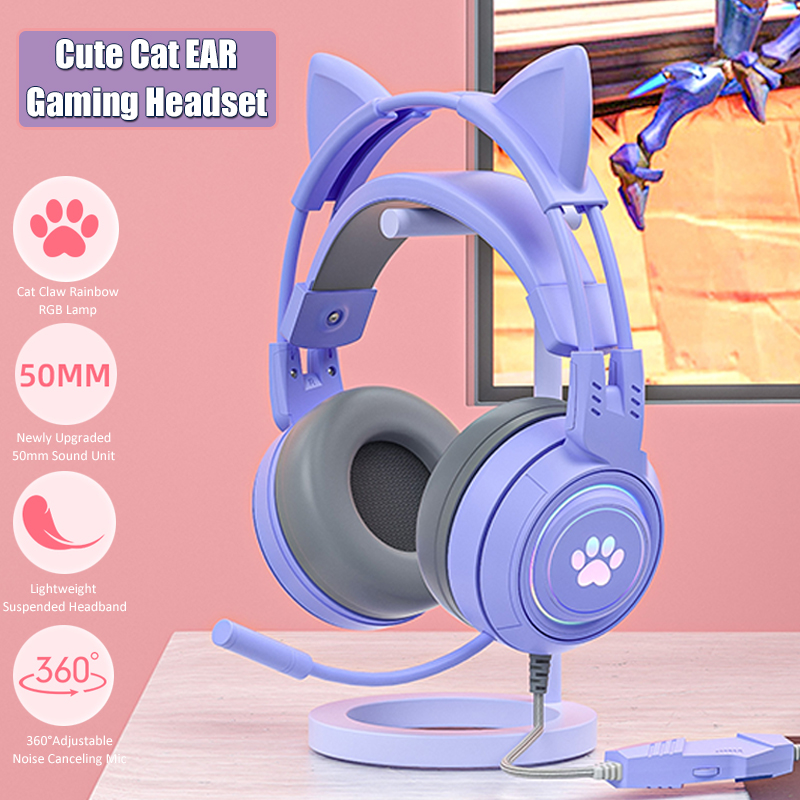 Cute Cat Ear Gaming Headphones – Home Cinema Headphones recenzja i cena