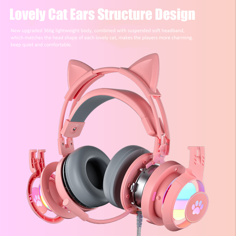 Cute Cat Ear Gaming Headphones – Home Cinema Headphones recenzja i cena
